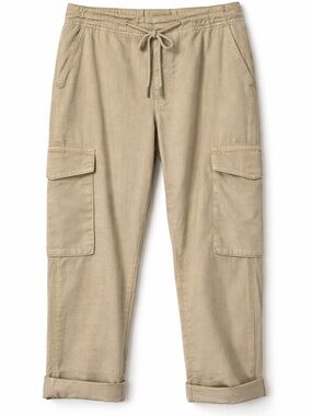 Liverpool Women’s Tan Cuffed Cargo Drawstring Pants- 4